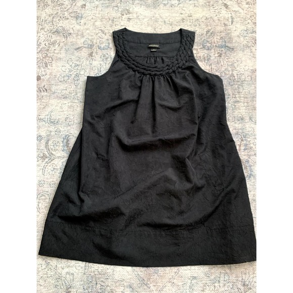 Lane Bryant Tops - Lane Bryant Braid Detail Black Sleeveless Tunic Blouse Top Women's Size 20